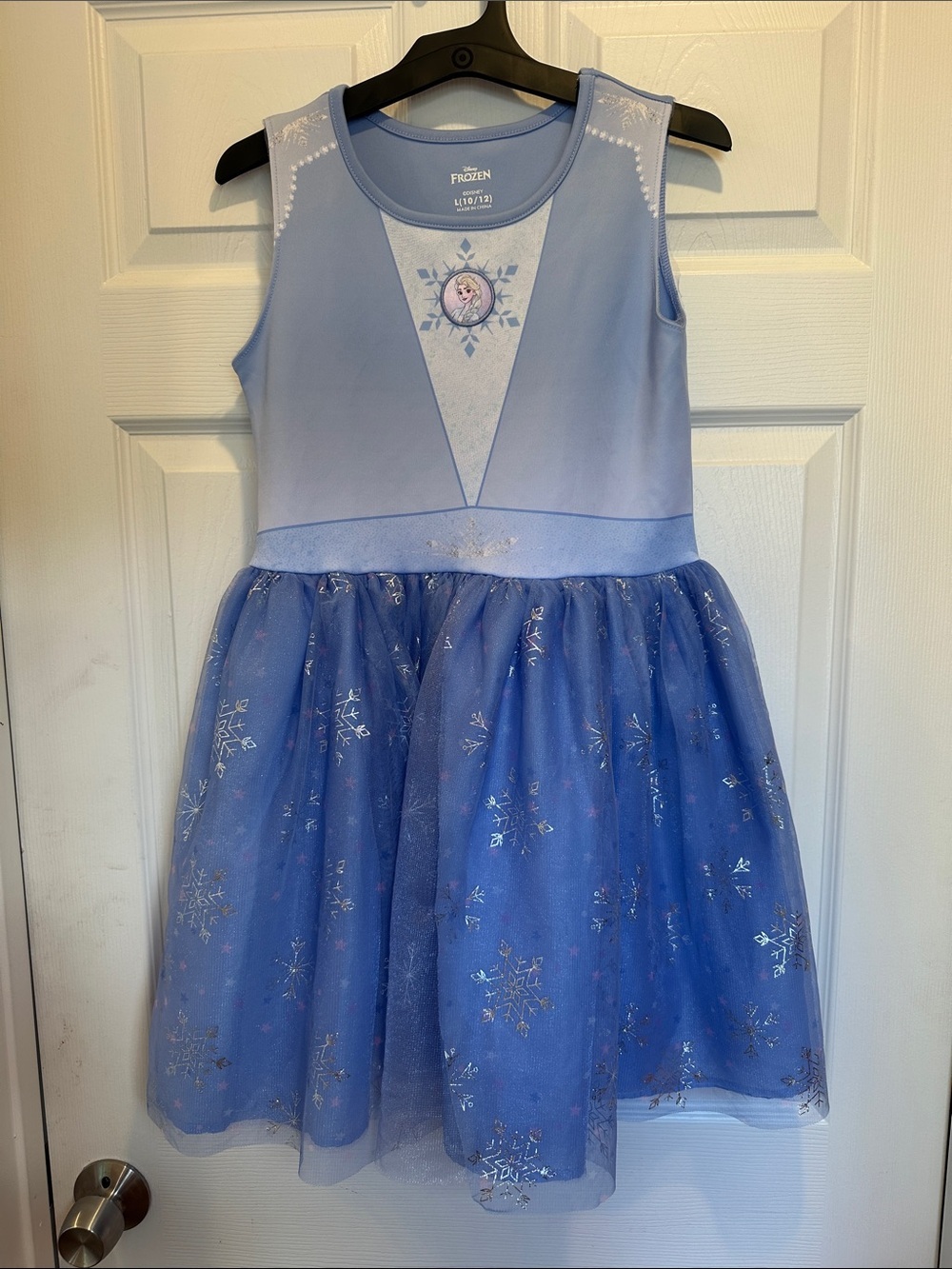 Disney Light Blue & Royal Blue Elsa Frozen Dress with Snowflake Tulle